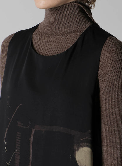 DUNGEREE TWILL SLEEVELESS DRESS