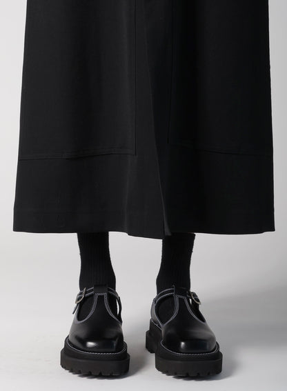 WOOL GABARDINE FRONT OPEN DRESS