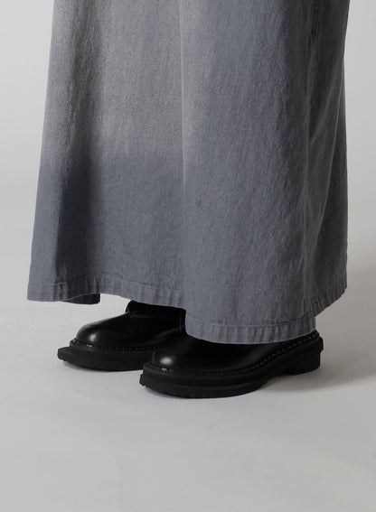 SPOTTED DENIM SALOPETTE SKIRT