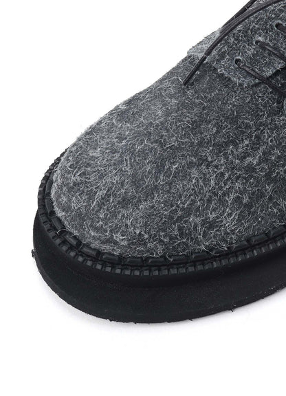 BRUSHED SUEDE TWISTED SHOES