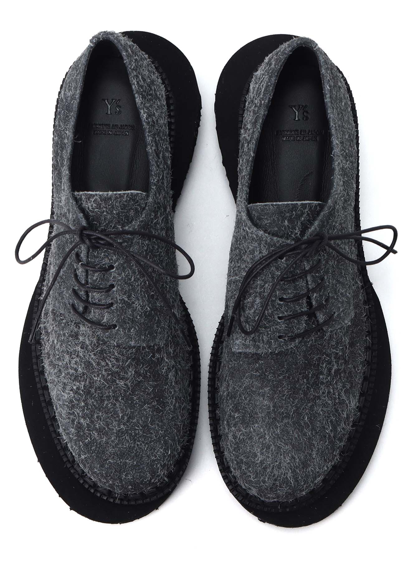 BRUSHED SUEDE TWISTED SHOES – THE SHOP YOHJI YAMAMOTO