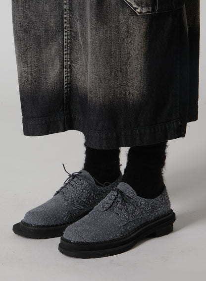 BRUSHED SUEDE TWISTED SHOES