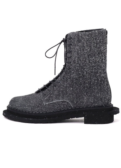 BRUSHED SUEDE TWISTED BOOTS