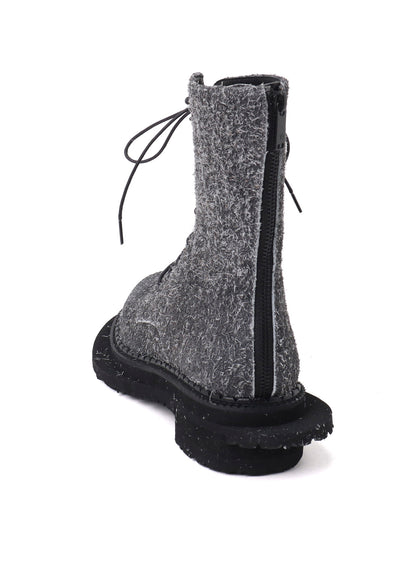 BRUSHED SUEDE TWISTED BOOTS