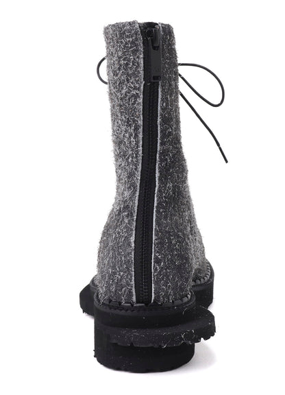 BRUSHED SUEDE TWISTED BOOTS