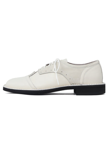 RAW-EDGE LEATHER DERBY SHOES