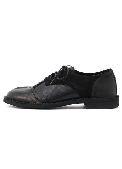 RAW-EDGE LEATHER DERBY SHOES