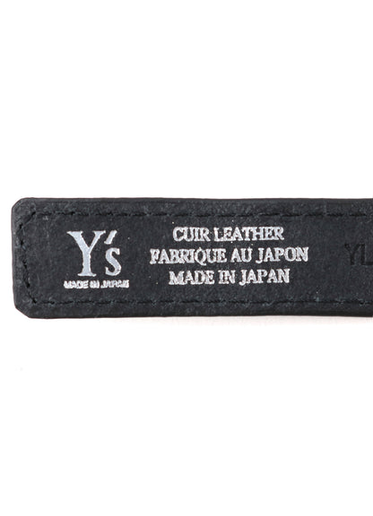 LEATHER/COTTON TWILL DOUBLE BELT