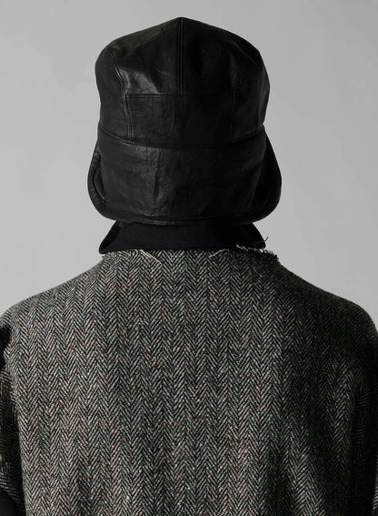 SOFT LEATHER EAR MUFF CAP
