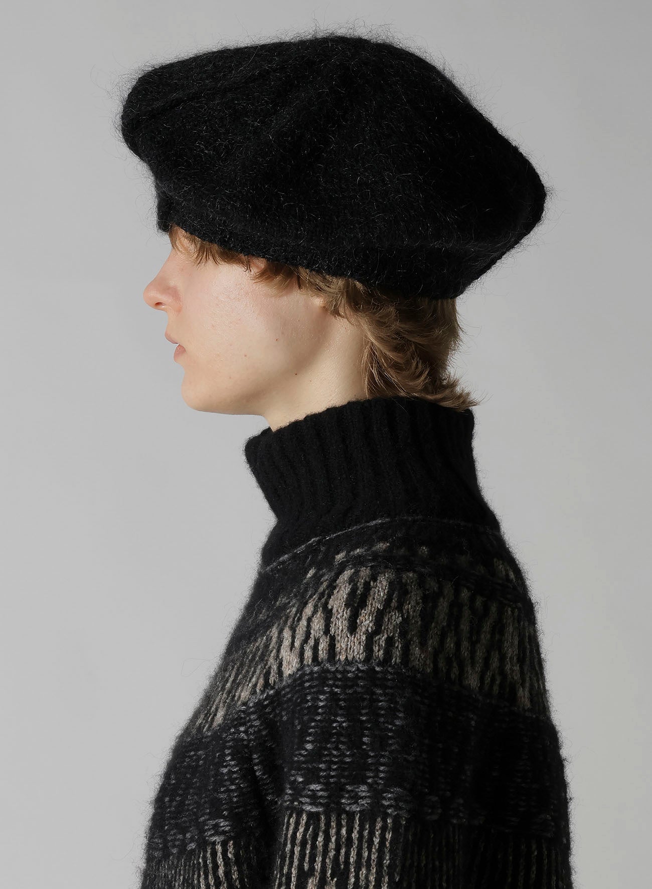 MAHAIR WOOL COMBINATION BERET