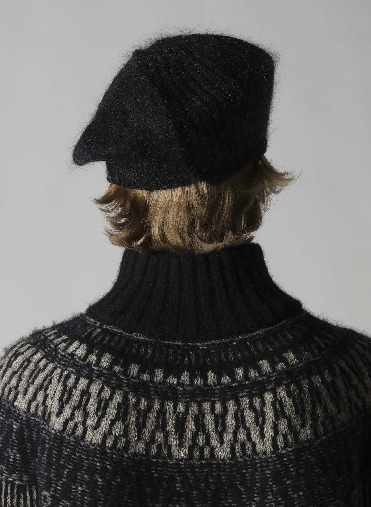 MAHAIR WOOL COMBINATION BERET