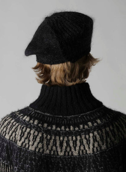 MAHAIR WOOL COMBINATION BERET