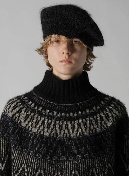 MAHAIR WOOL COMBINATION BERET