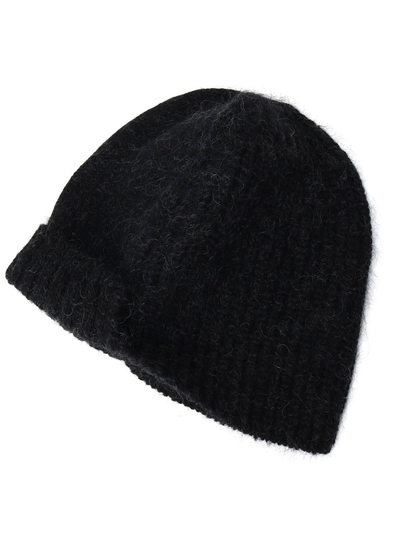 MOHAIR WOOL COMBINATION KNIT BEANIE