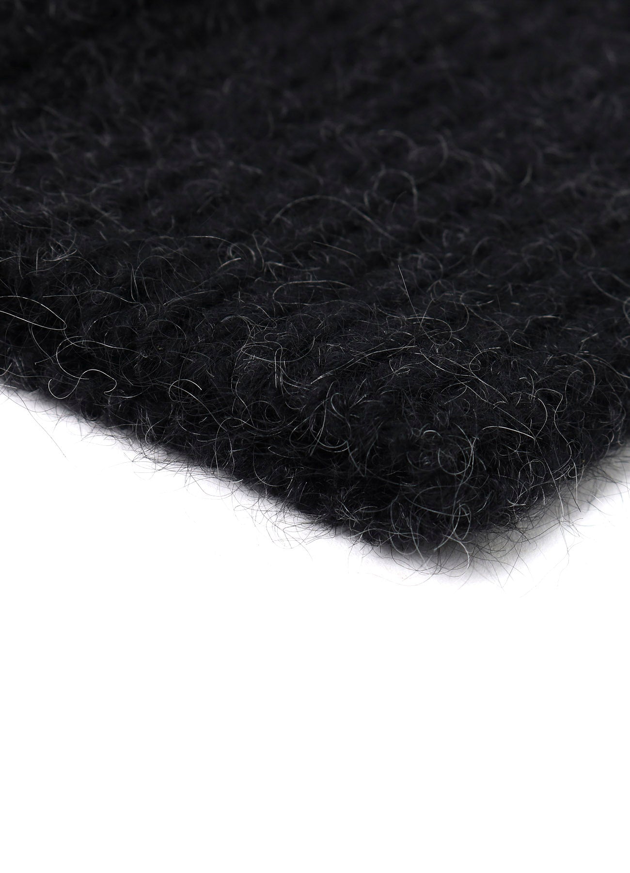 MOHAIR WOOL COMBINATION KNIT BEANIE