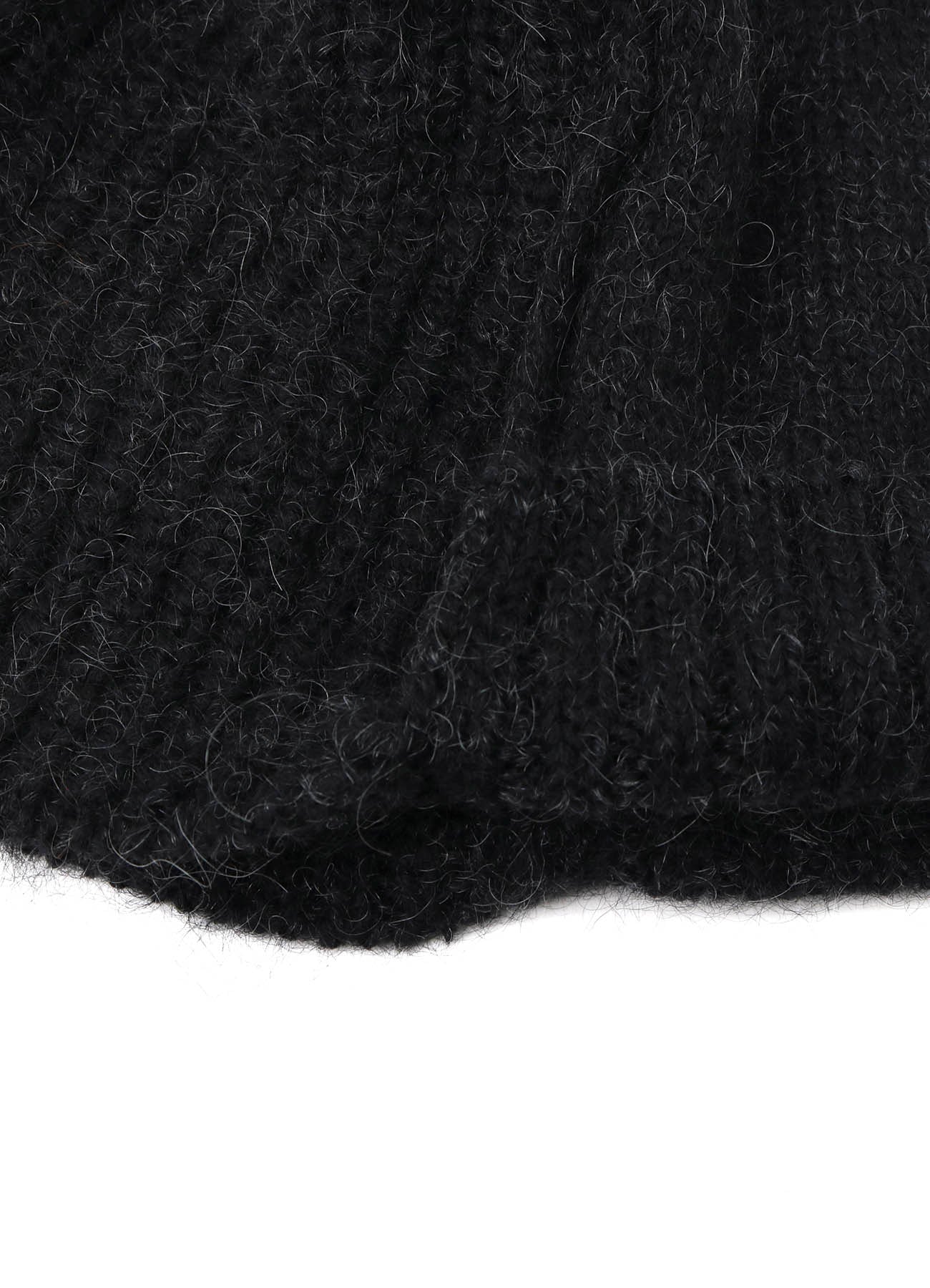 MOHAIR WOOL COMBINATION KNIT BEANIE