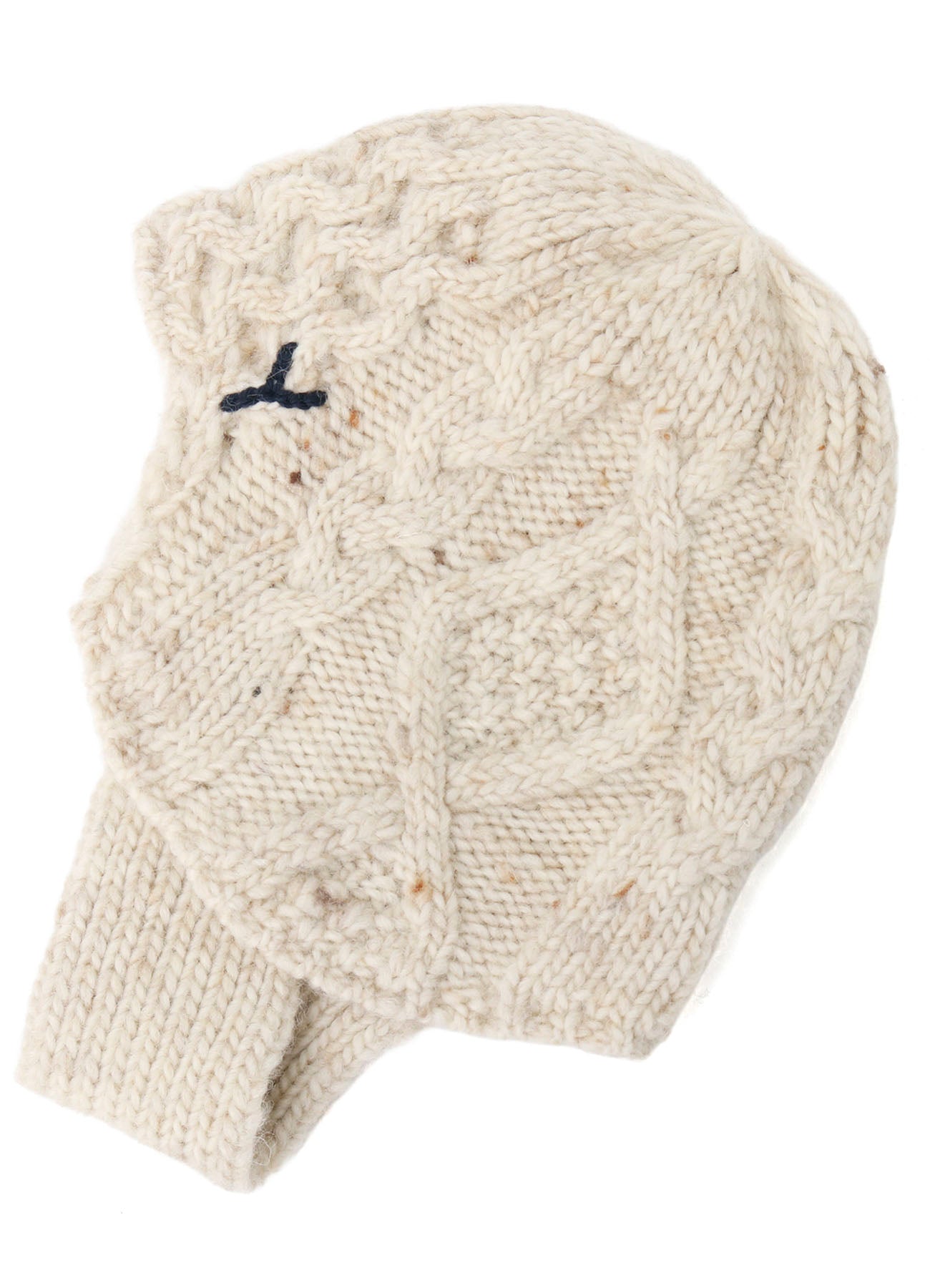 SLUB WOOL BEANIE W/ EAR FLAP
