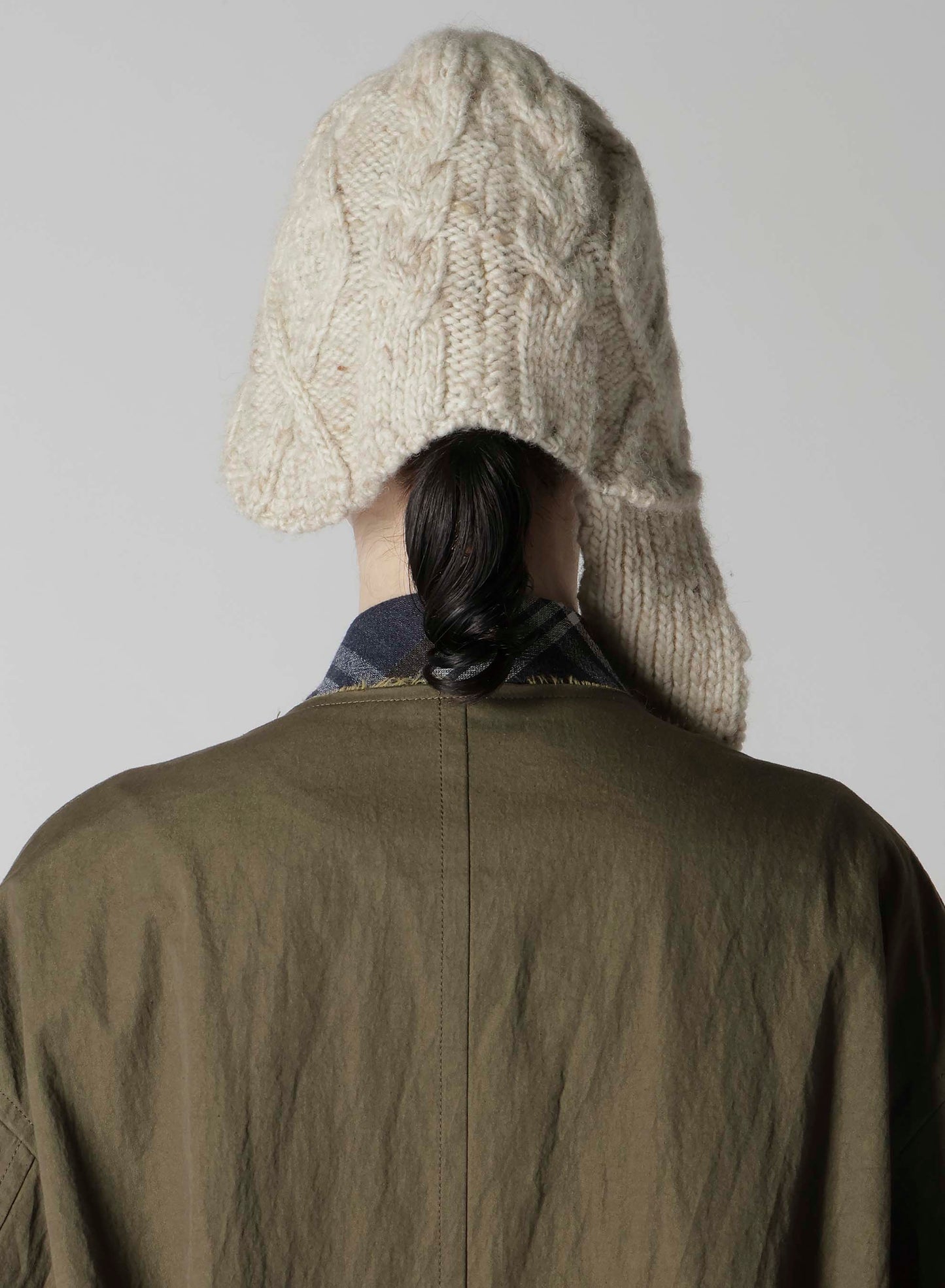 SLUB WOOL BEANIE W/ EAR FLAP