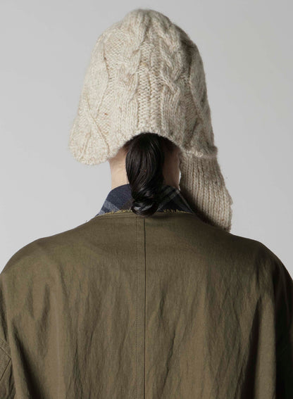 SLUB WOOL BEANIE W/ EAR FLAP