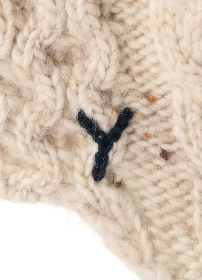 SLUB WOOL BEANIE W/ EAR FLAP