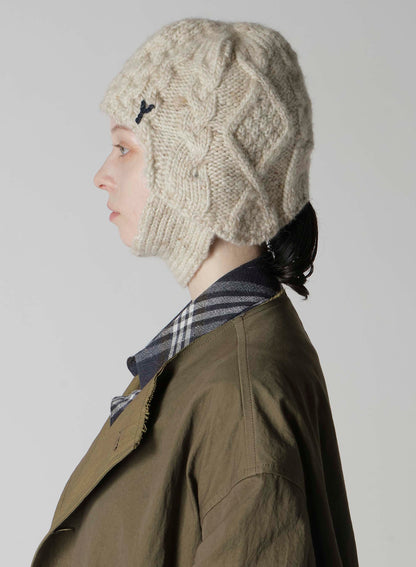 SLUB WOOL BEANIE W/ EAR FLAP
