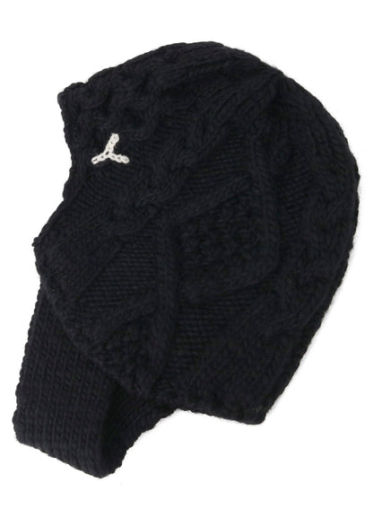 SLUB WOOL BEANIE W/ EAR FLAP