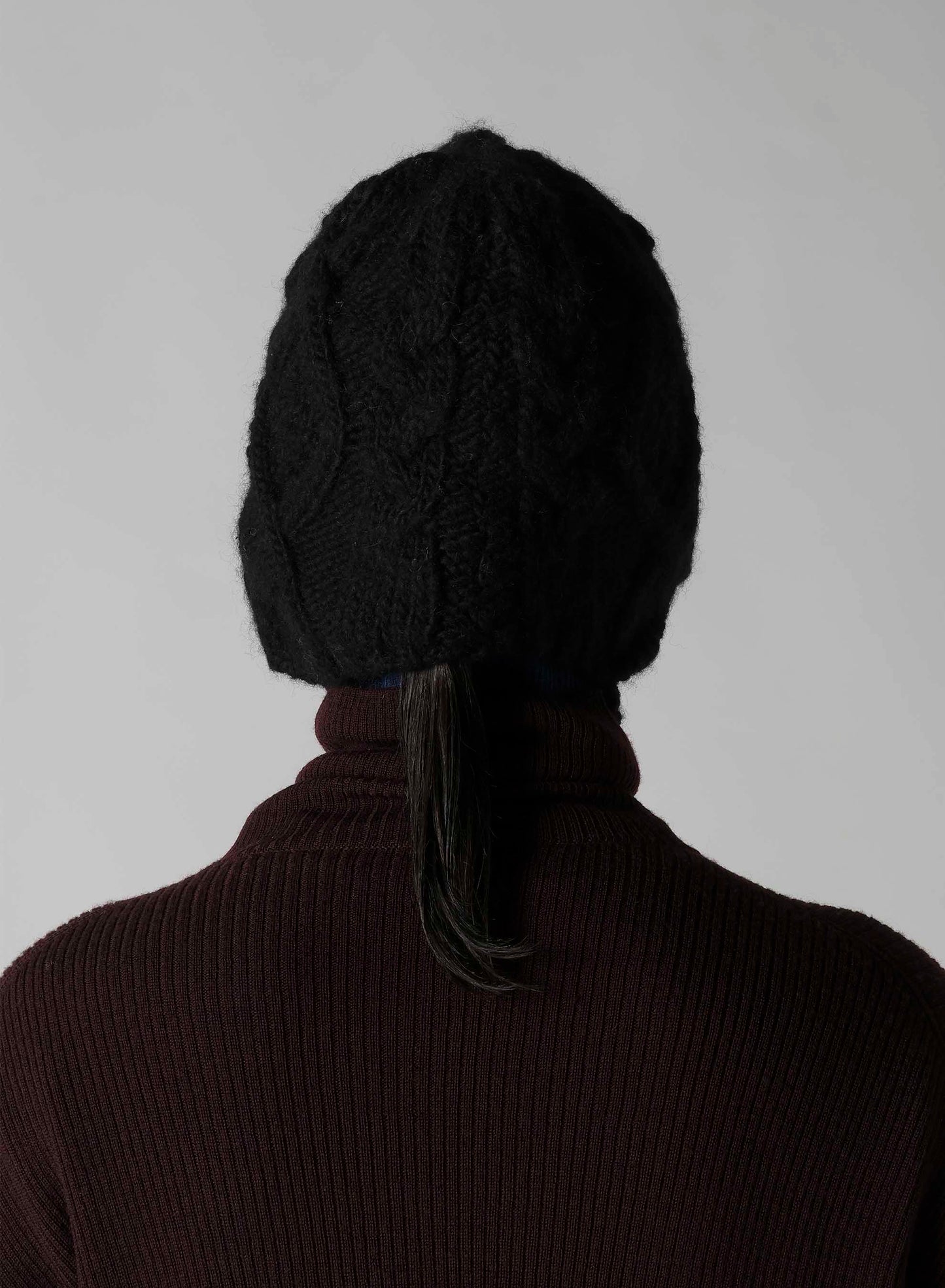 SLUB WOOL BEANIE W/ EAR FLAP