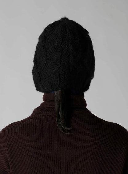 SLUB WOOL BEANIE W/ EAR FLAP