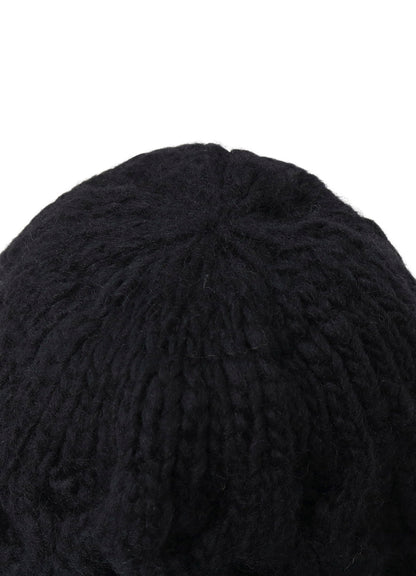 SLUB WOOL BEANIE W/ EAR FLAP