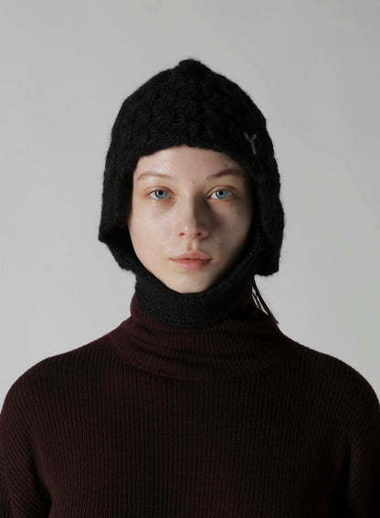 SLUB WOOL BEANIE W/ EAR FLAP
