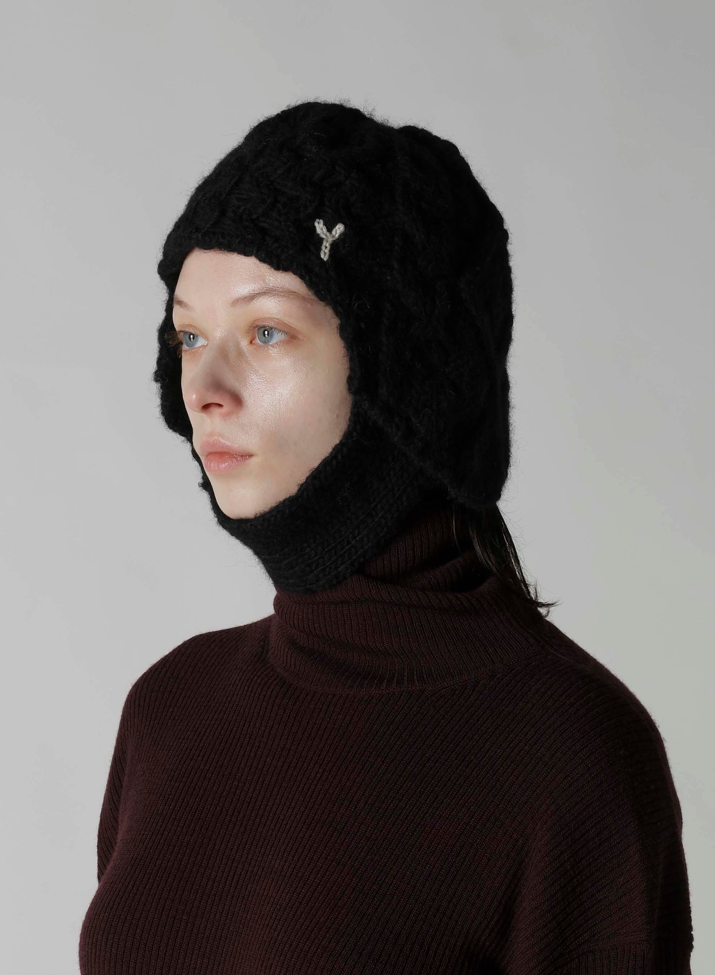 SLUB WOOL BEANIE W/ EAR FLAP