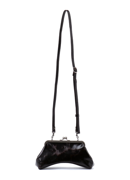 GLOSSY LEATHER CURVY BAG S