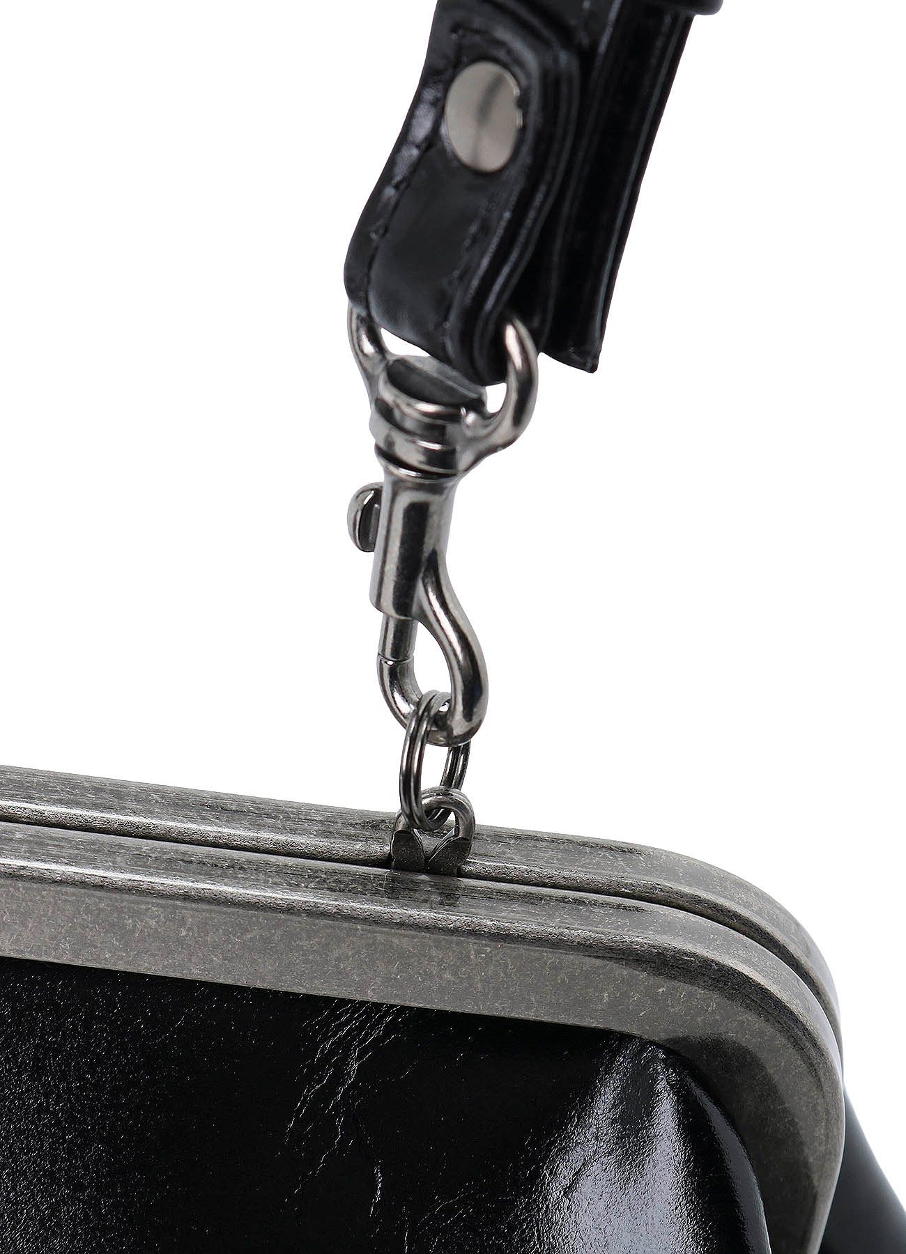 GLOSSY LEATHER CURVY BAG S