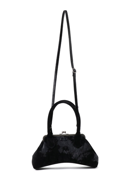 DISCHARGE-PRINTED VELVET CURVY BAG L