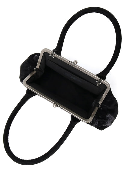 DISCHARGE-PRINTED VELVET CURVY BAG L