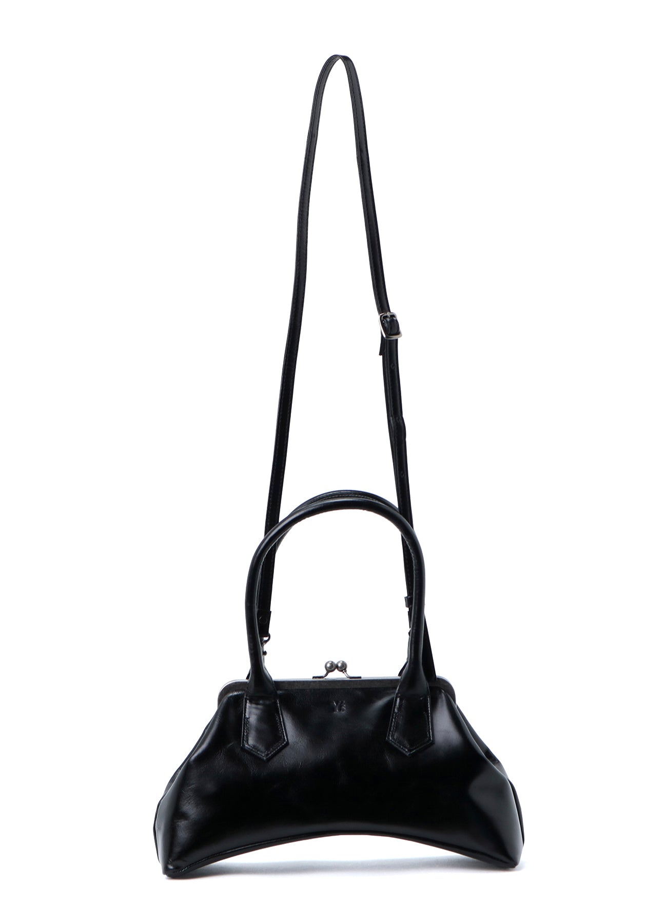 GLOSSY LEATHER CURVY BAG M