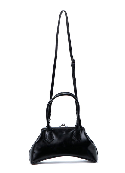 GLOSSY LEATHER CURVY BAG M