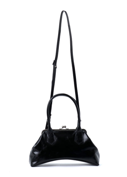 GLOSSY LEATHER CURVY BAG M