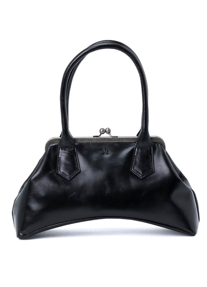 GLOSSY LEATHER CURVY BAG M