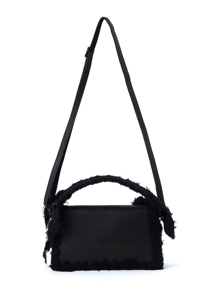 BRAIDED STRING LEATHER SHOULDER BAG