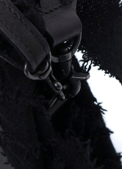 BRAIDED STRING LEATHER SHOULDER BAG