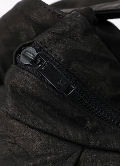 SOFT LEATHER GYOZA-STYLE BAG