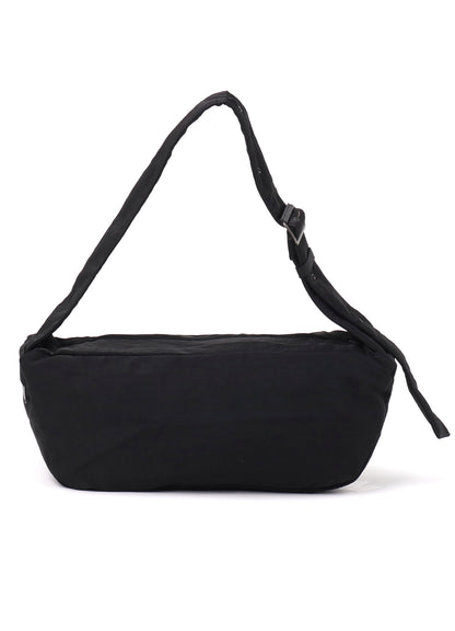 NYLON WASHER TWILL BOX SHOULDER BAG