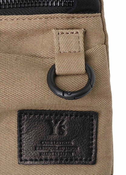 COTTON LINEN TWILL / LEATHER SACOCHE