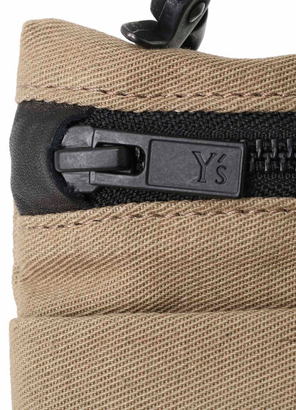 COTTON LINEN TWILL / LEATHER SACOCHE