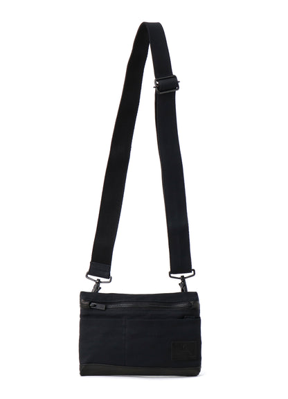 COTTON LINEN TWILL / LEATHER SACOCHE