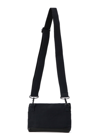 COTTON LINEN TWILL / LEATHER SACOCHE