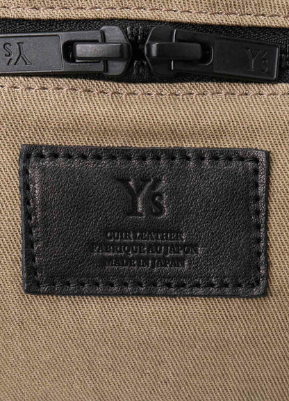 COTTON LINEN TWILL / LEATHER CROSSBODY BAG