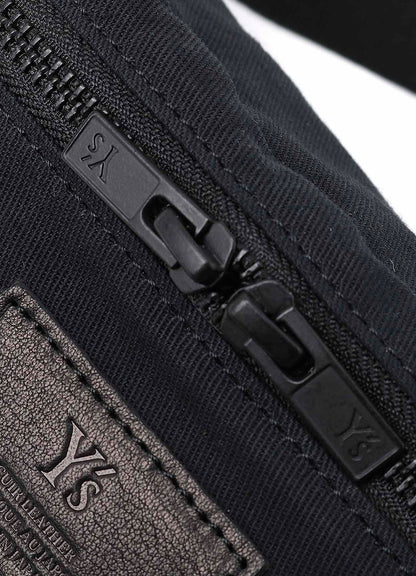 COTTON LINEN TWILL / LEATHER CROSSBODY BAG