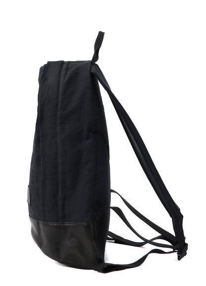 COTTON LINEN TWILL / LEATHER BACKPACK
